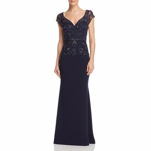 AIDAN MATTOX Embellished Mermaid Evening Dress
